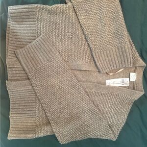 Abercrombie & Fitch women’s  Textured Gray /tan beige ish Cardigan